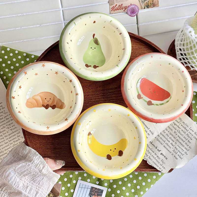 【四个】水果可颂高颜值味碟蘸料碟酱油碟可爱少女心高颜值釉下彩|undefined
