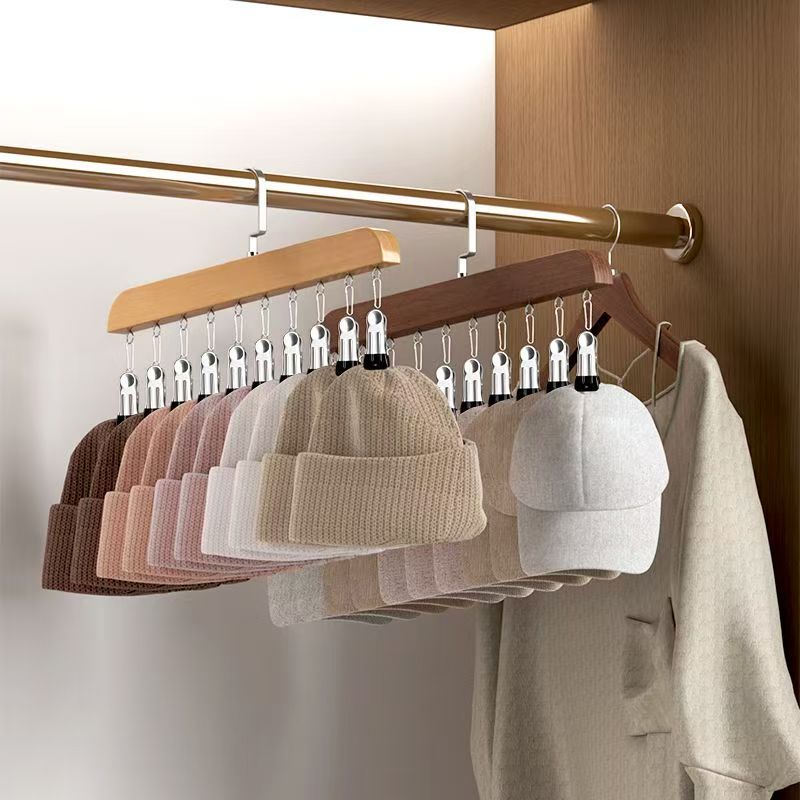 Hat Storage Organizer Hook Multifunctional for Home Student Dormitory with Multiple Clips Baseball Cap Organizer Rack
