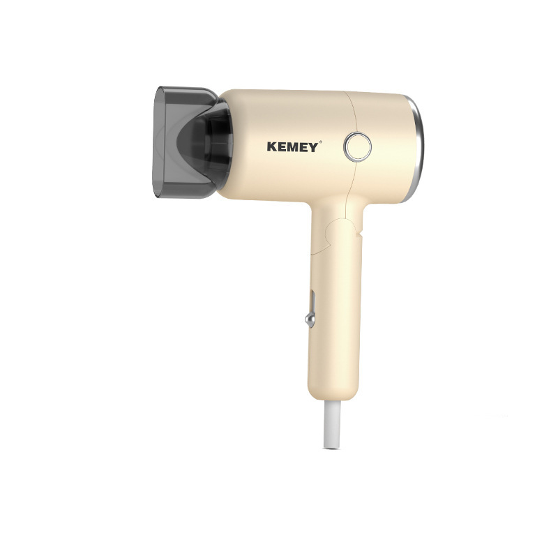 Secador de Pelo Plegable Portátil KM-6838 de ABS Plegable, Cuidado del cabello a temperatura constante para Hogar y Viajes