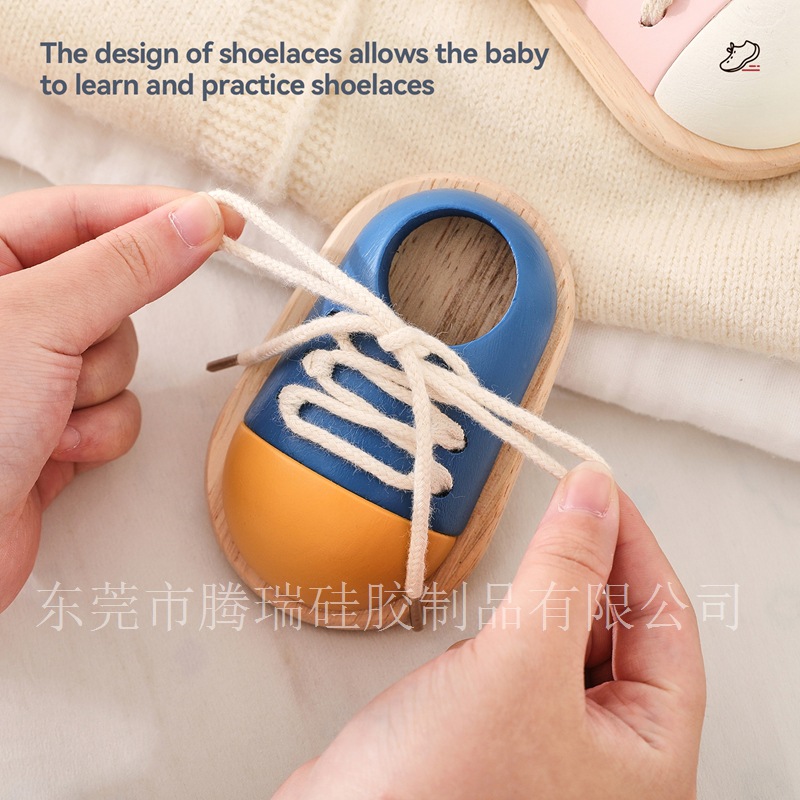 Amazon Foreign Montessori Education Children Wooden Rope Early Education Educational Aware Hands-on Shoes Tie Shoelace Toy