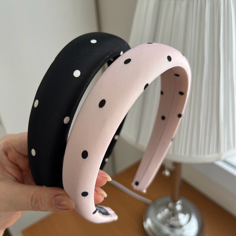 Polka Dots Pattern Vintage Style Simple Style Women's Polka Dots Satin Hair Band