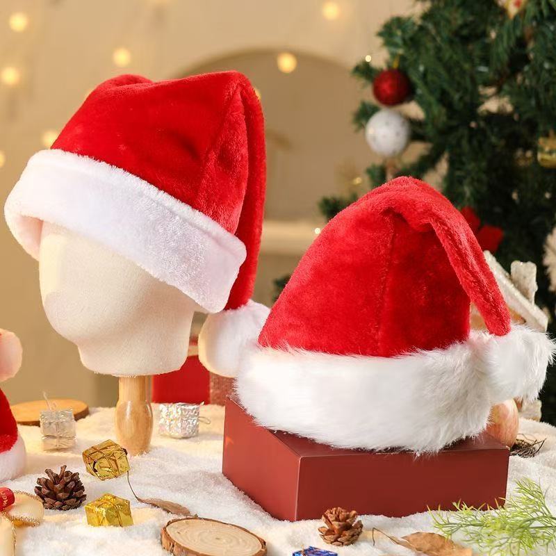 Christmas decorative supplies high -end Christmas short plush hat…