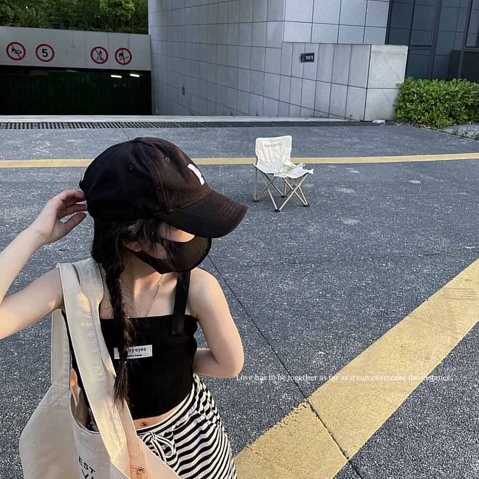 Baby Girl Summer Tank Top Strappy Baby Fashion Trendy Kids Personal Style Korean Style One-Shoulder Nipple-Baring Top
