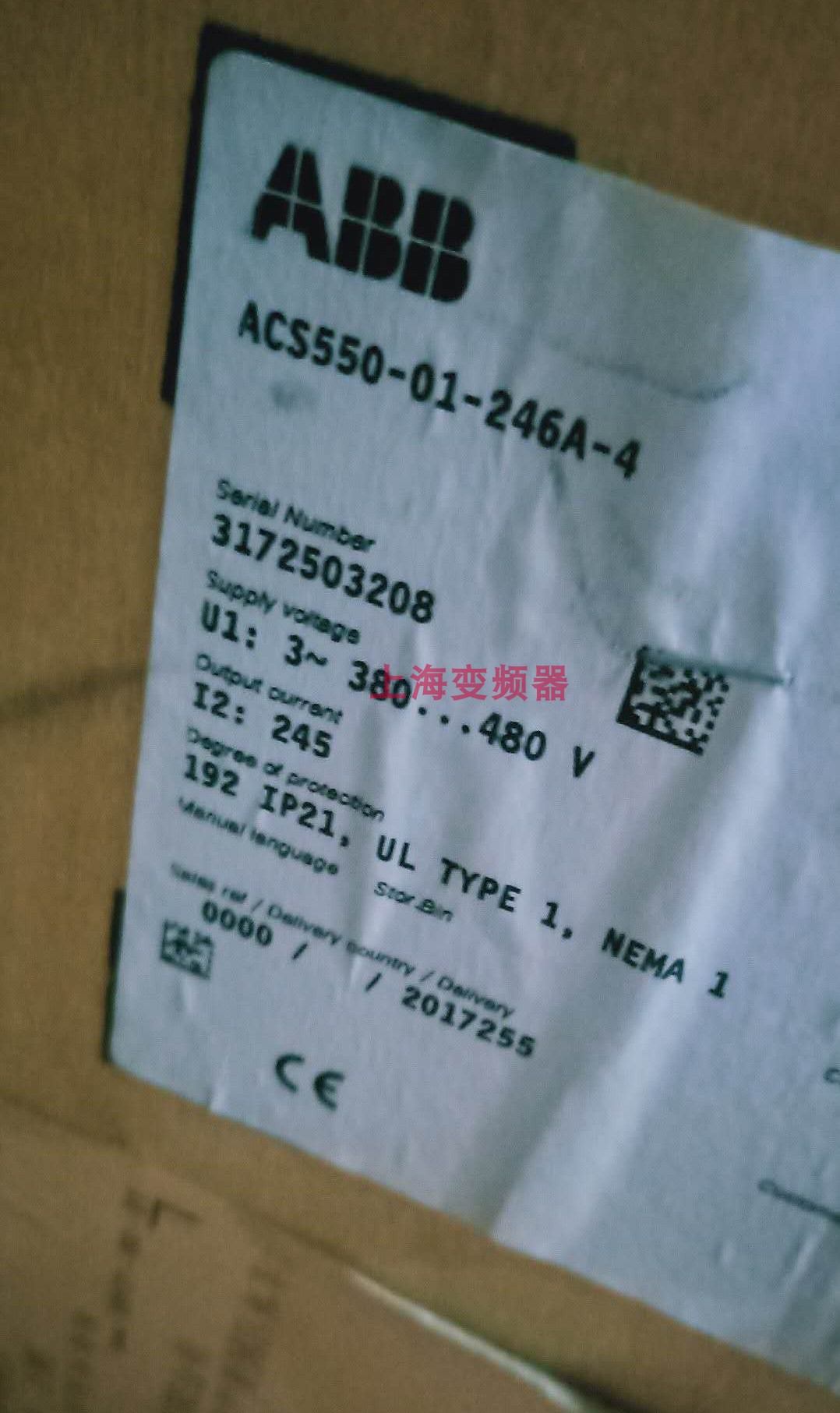 132KW变频器ACS550-01-246A-4公司现货质保一年