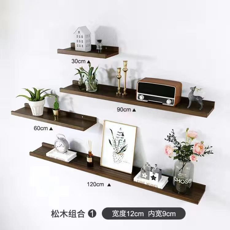 Estantes de madera maciza sin perforar Kenchuang Estantes de sala de estar en forma