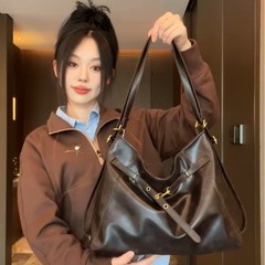 美拉德大容量包包女包2025新款秋季休闲百搭双肩背包女通勤托特包