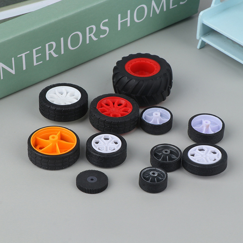 DIY toy car wheels, multi-specification rubber wheels, robot car tires