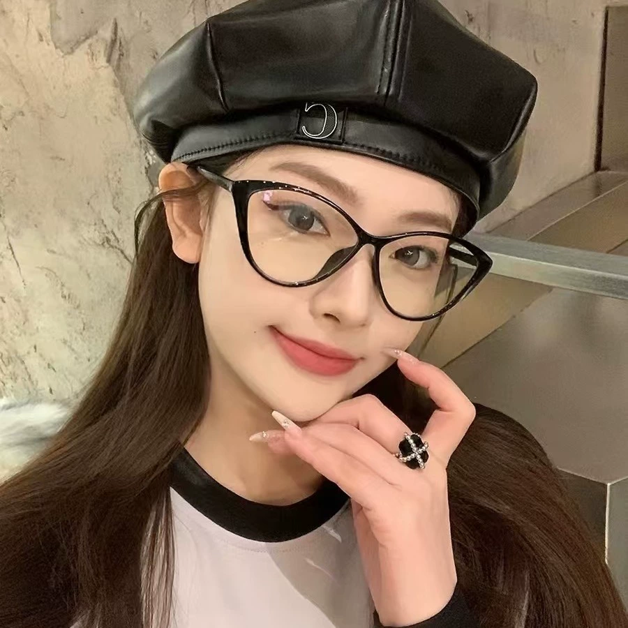 Ретро кошачий глаз плоское зеркало дамы высокого уровня анти-синего света очки близорукость зеркала рамки европейские и американские простые трансграничные очки