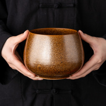 鎏金茶洗茶渣缸陶瓷建水大号水盂废水桶烟灰缸茶具配件茶水缸家用