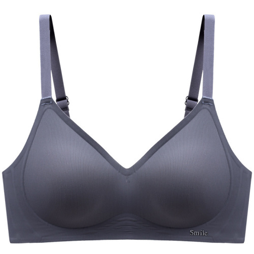 Soft support, traceless cloud-like naked feeling, jelly strip, wire-free bra, side breast reduction, small breast push-up latex bra for women