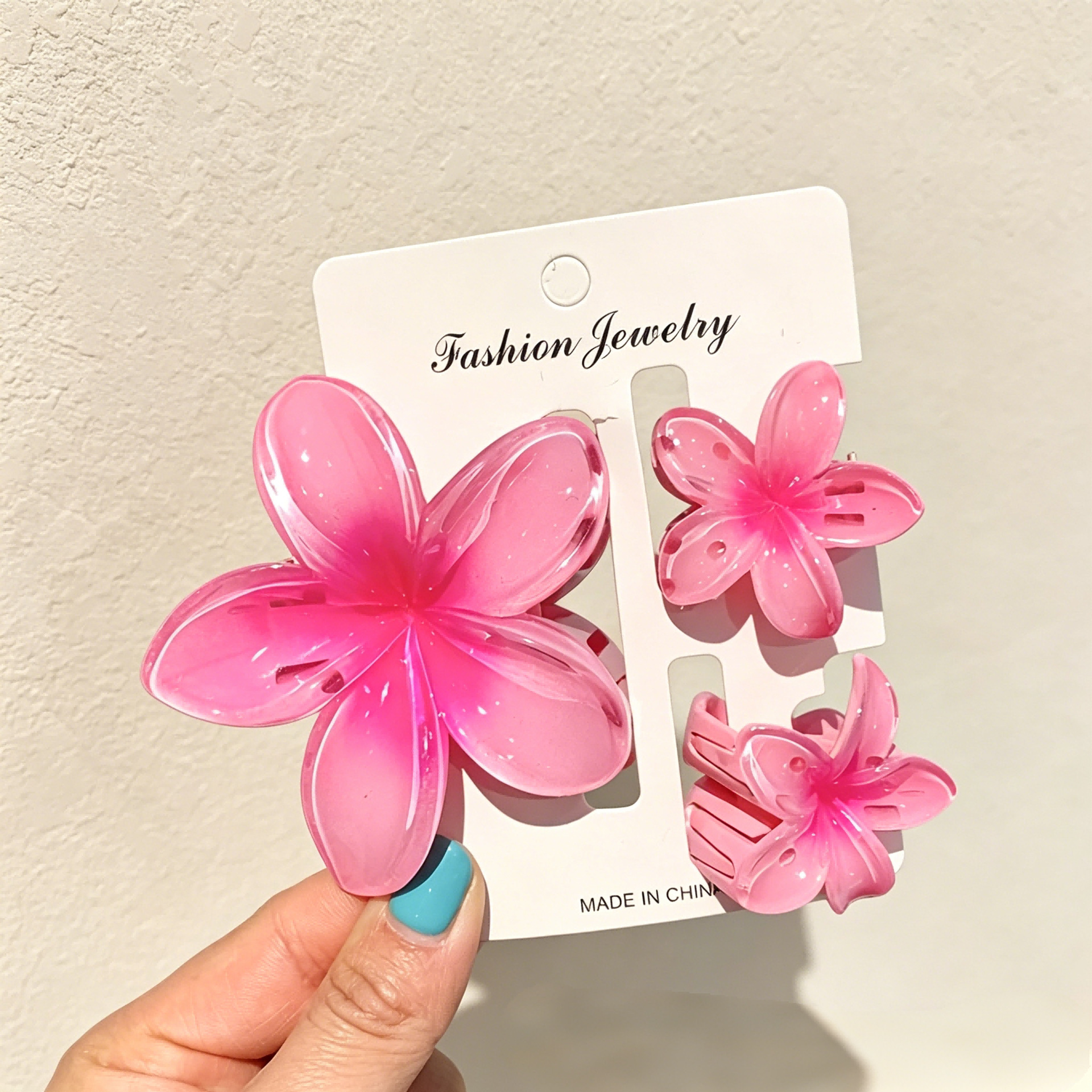 Ventas transfronterizas calientes nuevos huevos láser de dos colores clip de agarramiento de flores de cabeza posterior clip de tiburón clip de cabello joyerías para el cabello