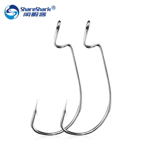 125/boxed reinforced crank hook Luya fish hook wide belly crank hook Texas fishing group soft bait hook sea fishing hook
