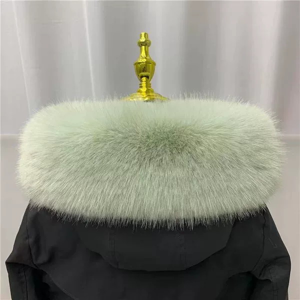 Light green*fake fox fur collar length 75cm*width 15cm