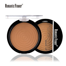 Romantic Flower跨境出口3色压粉哑光自然修容遮瑕深色粉饼