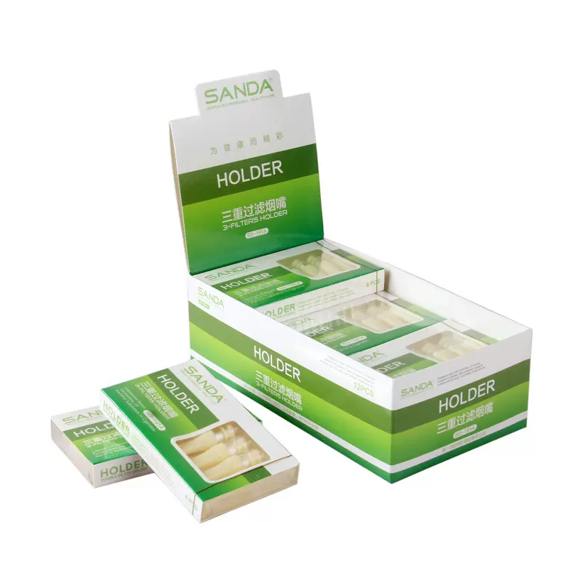 全新正品SANDA三达SD-191一次性双重高效过滤烟嘴8支装抛弃型烟具