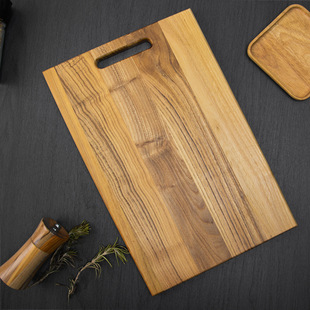 Cutting Board Teak Solid Wood Household Cutting Board Large Three-Piece Set Square Cutting Board Cross-Border Special Supply Steak Deli Cutting Board