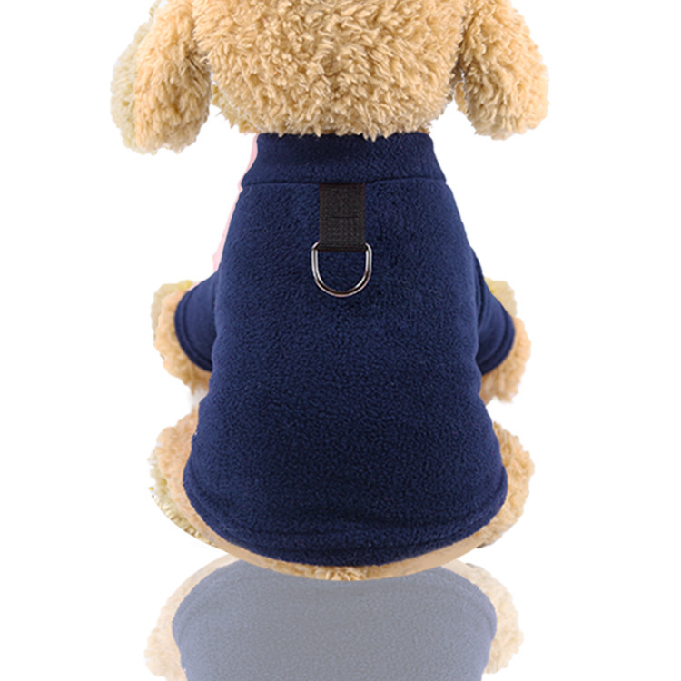 Hebilla de anillo en D de lana polar para sujetar la correa del gato, ropa cálida para perros, artículos para gatos y mascotas, ropa para perros grandes.