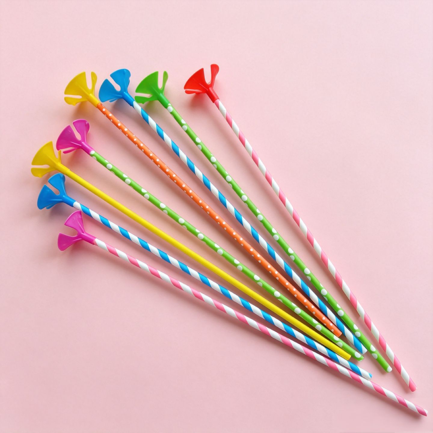 Soporte desechable de papel extendido de 35 cm para globos, para decoración de pasteles en fiestas, soporte de plástico con varilla para globos image 5