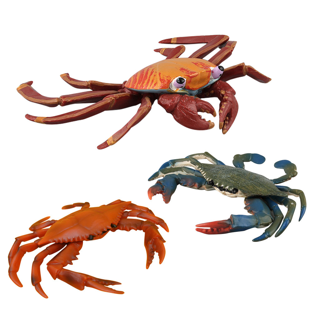廠家直銷仿真海洋生物模型八爪魚海龜擺件寄居蟹模型擺件海底動物