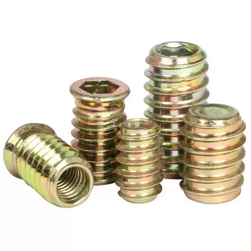 5IJO Мебельная гайка Внутренние и внешние гайки для мебели Соединительные детали винт встроенные гайки с помощью M6M8M1