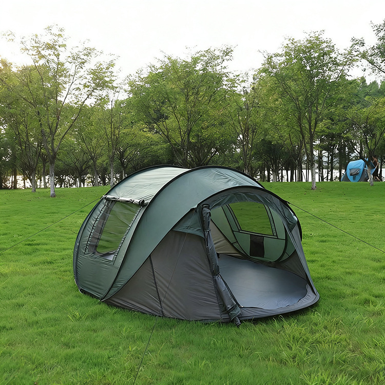 Manufacturer's Outdoor Tent for 5 People, Large Size, No Installation Required, Foldable, Fully Automatic, Hand-Pull Tent for Outdoor Camping, Waterproof and Sun Protection