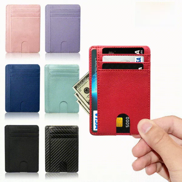 in stock RFID Anti-degaussing Bank Card Holder Protective Cover Cross-border New Unisex Multi-card PU Card Bag