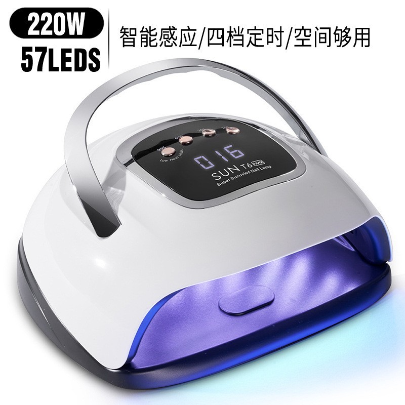 Lámpara de uñas de alta potencia, sensor inteligente, sincronización, fototerapia, máquina de uñas, lámpara de horneado de uñas LED, no máquina de uñas de mano negra