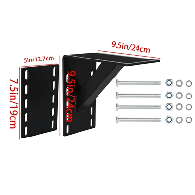 Amazon Trailer Yacht Bracket Fixed Clip Boat Support Foot Support Heavy Steel Plate Steps (Avtomobil ehtiyat hissələri) - black