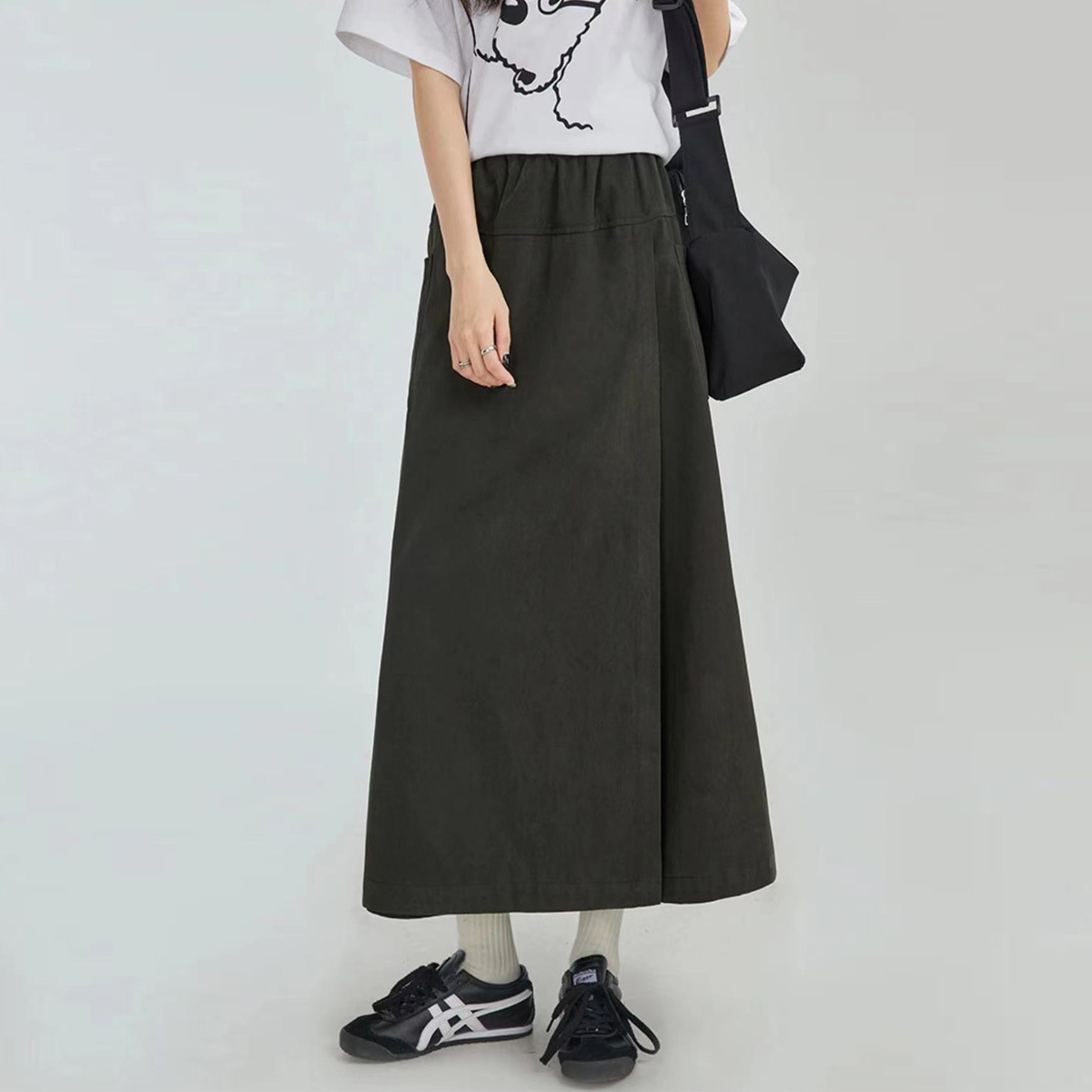 2024 여름과 가을 캐주얼 올 매치 느슨한 와이드 레그 팬츠 여성의 우아한 세련된 슬리밍 하이 허리 편안한 스트레이트 팬츠