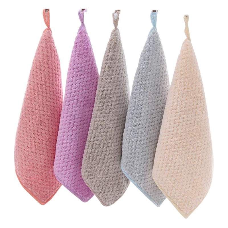 Многофункциональное кухонное полотенце из кораллового флиса с узором «ананас» для дома, детского сада и повседневного использования