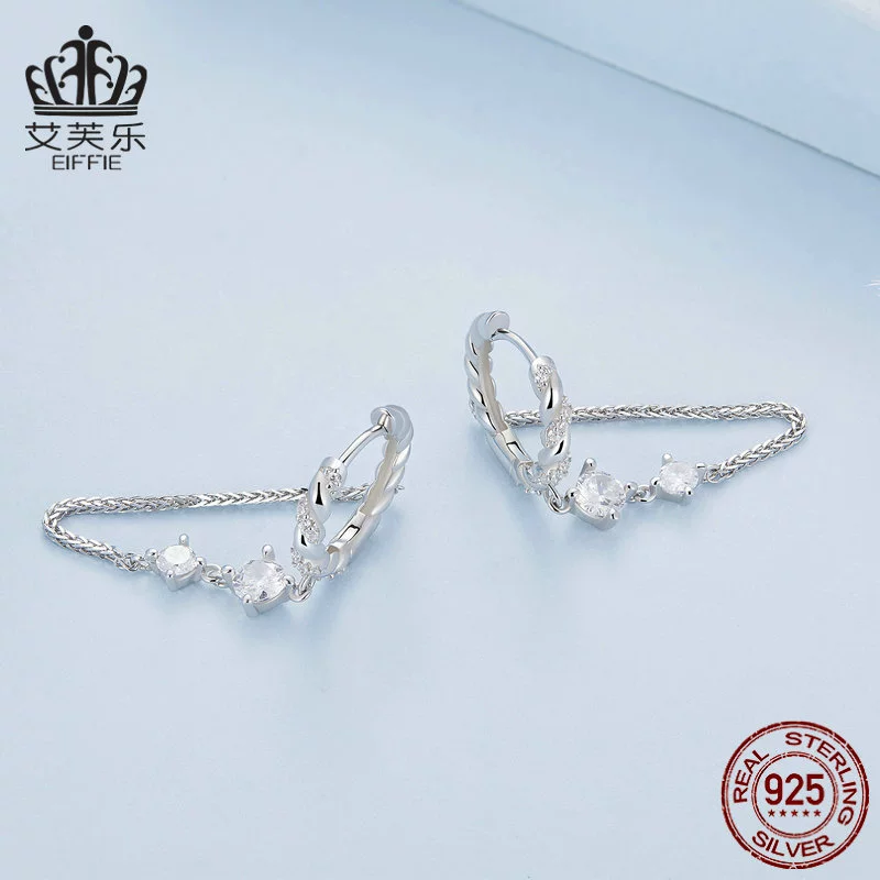 Genuine серьги, цирконий, изысканное украшение, европейский стиль