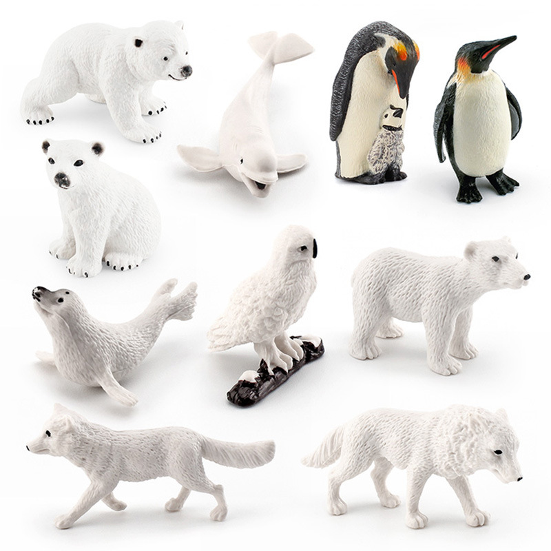 Exportación transfronteriza simulación de animales polares modelo de traje oso polar pingüino foca zorro blanco lobo ártico ornamentación búraro blanco