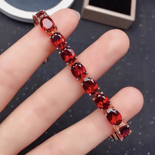 Authentic natural ruby bracelet women 925 sterling silver red gemstone fashion exquisite simple generous mother genuine goods