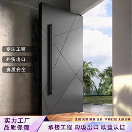 出口美式偏轴门别墅大门双开门农村自建房大门防盗门入户门进户门