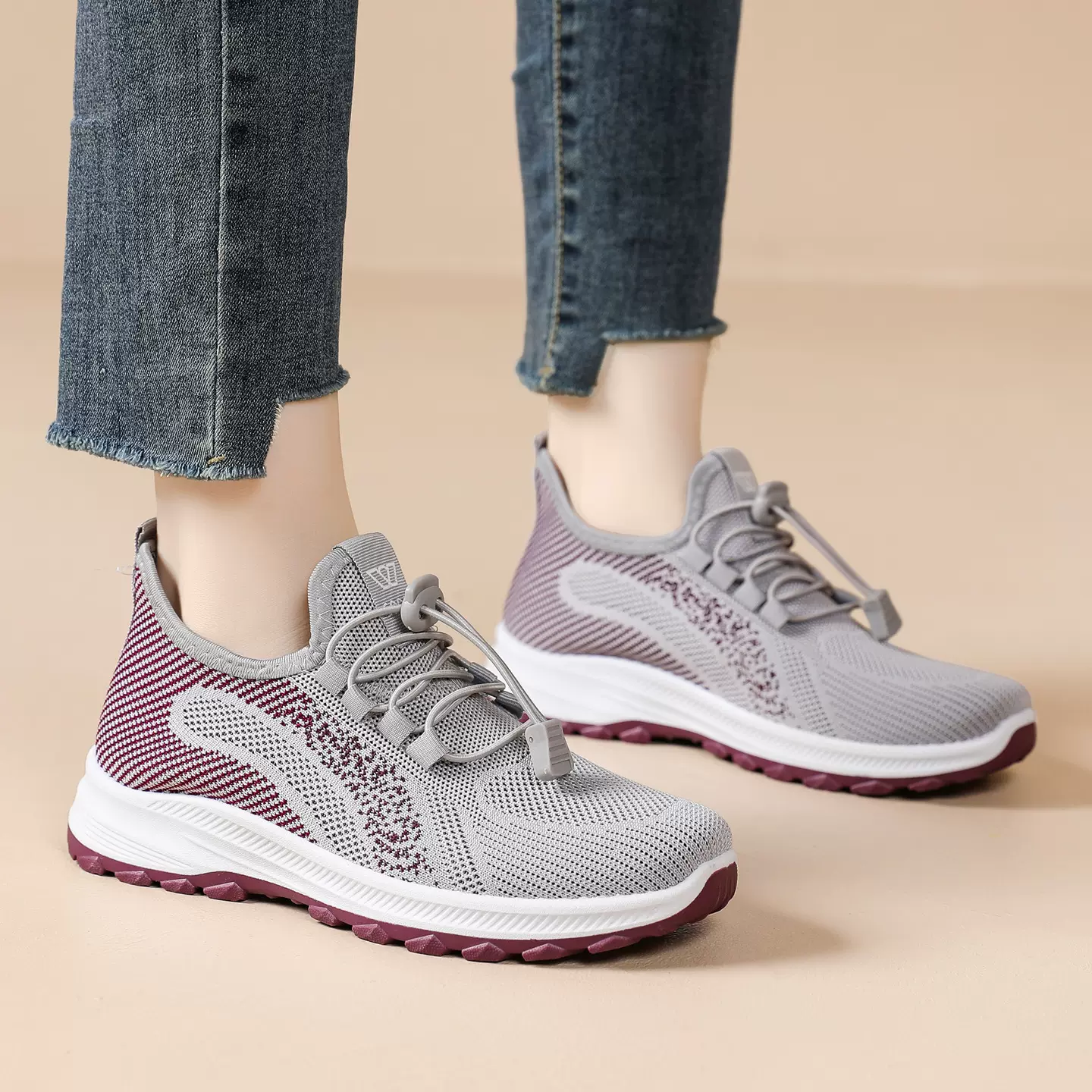 鞋子女2025秋季新款老北京布鞋舒适运动女鞋中老年软底老人健步鞋