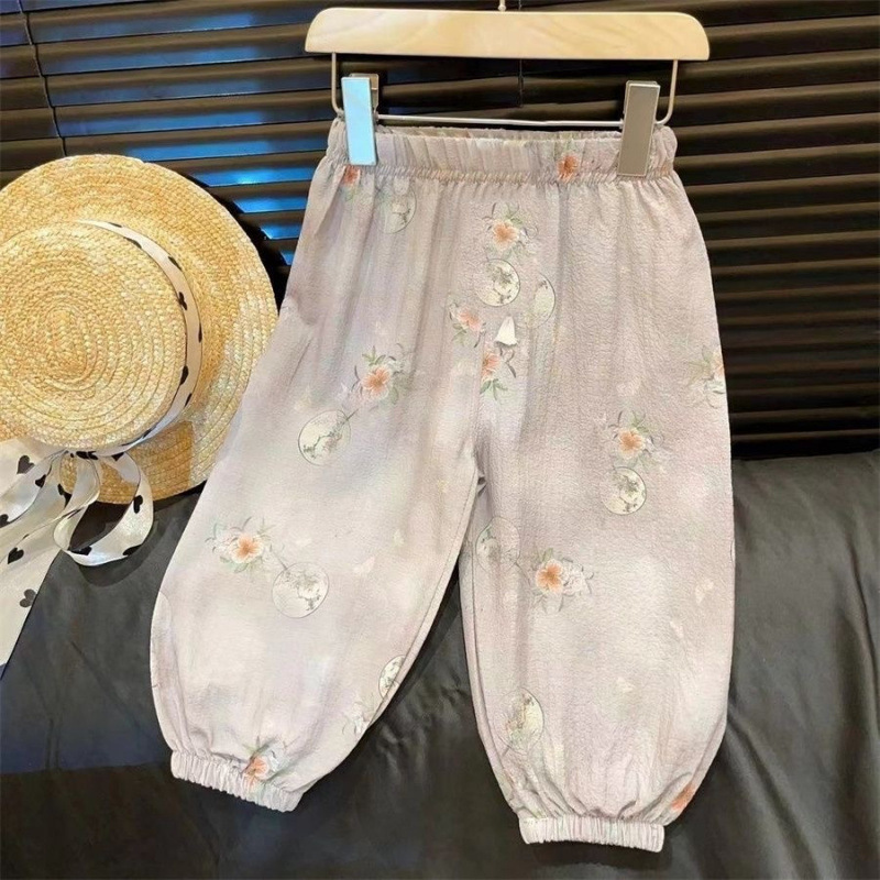 女の子の防蚊パンツ 2025 新しい女の赤ちゃんのパンツ夏薄い女の子の夏のアウターパンツ|undefined