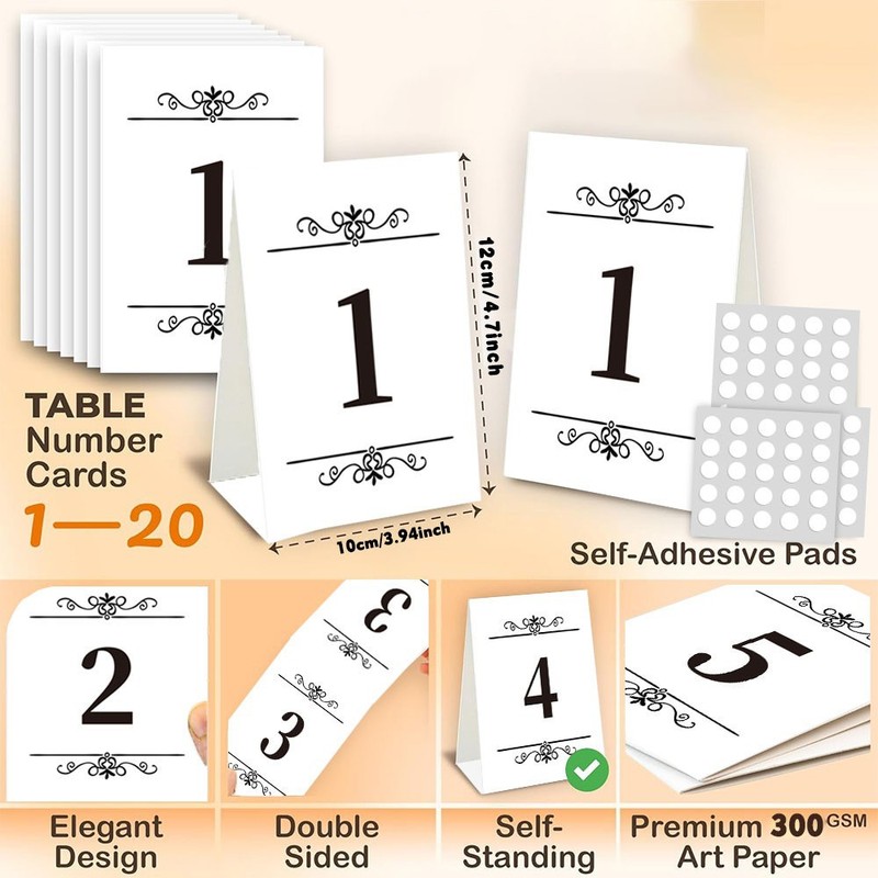 国境を越えて人気スポット両面テーブルカードTable Numbers Cards結婚式席カード結婚式テーブル番号カード|undefined