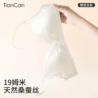 天蚕重磅19姆米真丝内衣女小胸聚拢夏季薄款无钢圈桑蚕丝文胸胸罩