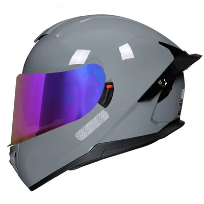 Motosiklet kaskı (dəbilqə) – car helmet - cement-grey-colored-mirror-m