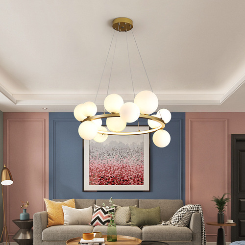 Designer Round Bubble Pod Suspension Lamp Modern Minimalist Style Living Room Dining Room Bedroom Light Personality Commercial Lighting