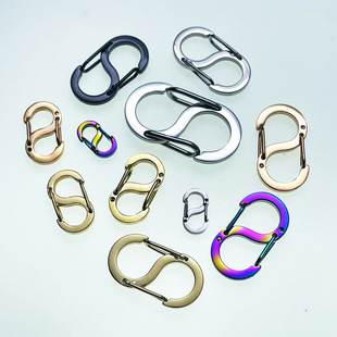 8-Shaped Buckle Stainless Steel S-Shaped Adjustment Buckle Double-Ended Spring Buckle Jewelry Accessories Keychain DIY Handmade Jewelry Buckle