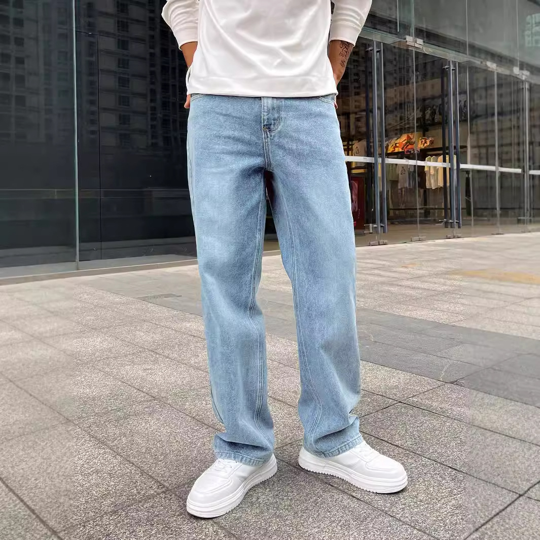 Transfronterizo para Europa y América, jeans de hombre, Amazon Aliexpress, TEMU, jeans recto nuevos