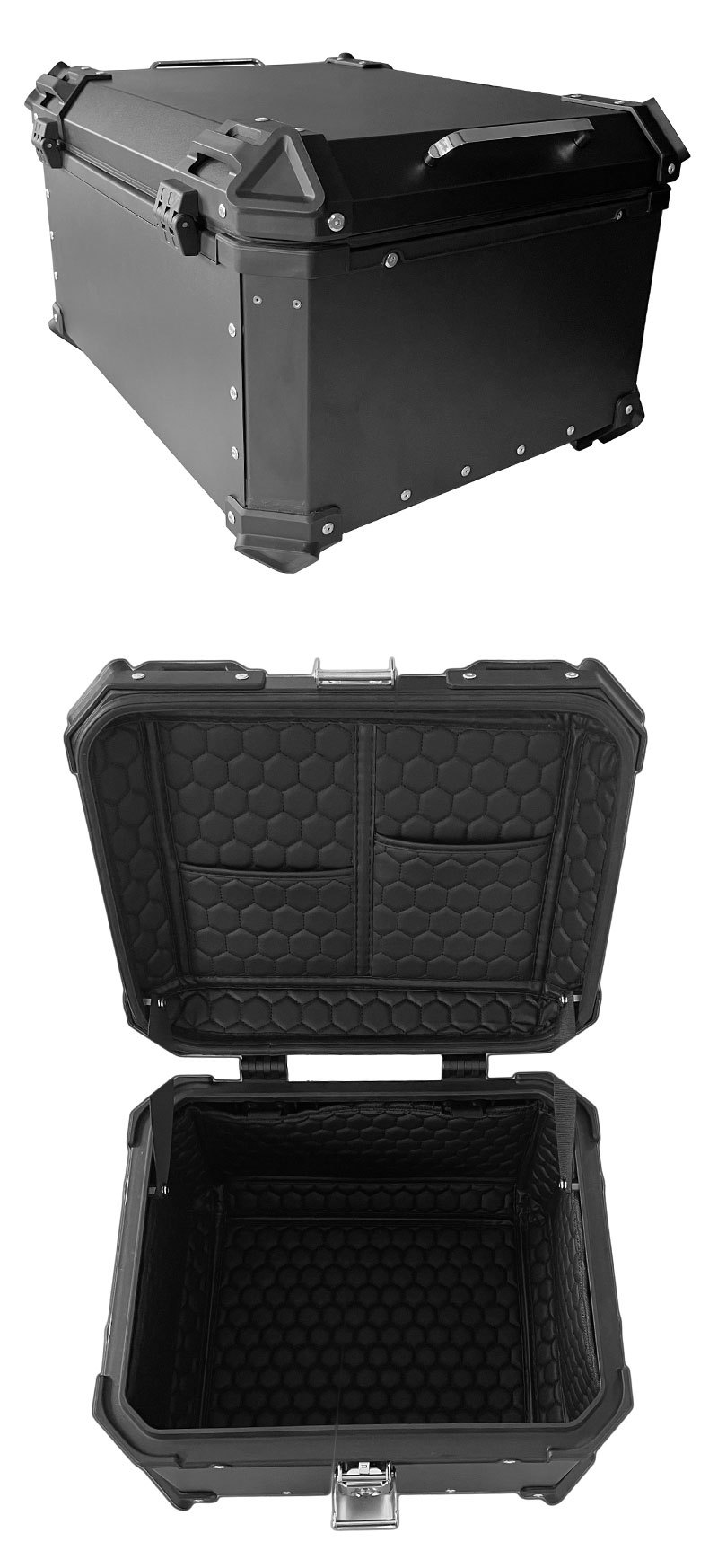 Factory Direct Sales Abs Plastic Tail Box Motorcycle Trunk Electric Scooter Storage Box Scooter Quick-Release Rear Trunk