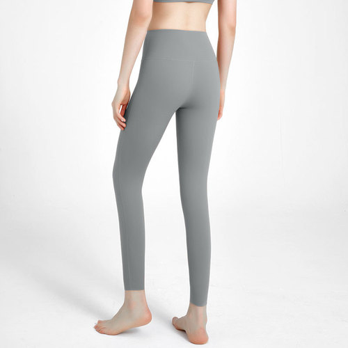 Carefully selected Lycra tight-fitting nude yoga trousers for women with brushed hair and no awkward lines, high waist and hip lifting running sports and fitness clothes