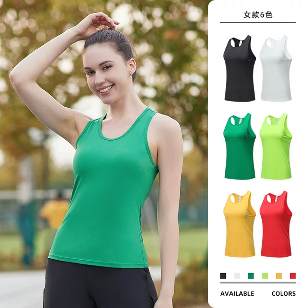 Summer Women's Tight Yoga Vest High Elastic Breathable Sports Beauty Back Base Underwear Running Slim Vest for Outer Wear
