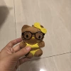 Black leather yellow swimsuit KT brown
