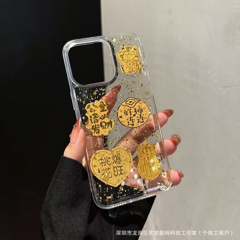 ドリップ王女招き猫は栄光200携帯ケース100/90/70pro金箔x 50を適用して50/60を楽しむ|undefined