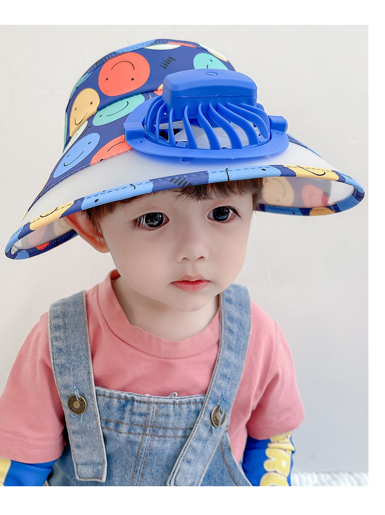 Children's Non-leakage Big Brim Sun-proof Boys And Girls Cute Cartoon Pattern Wide Brim Hat display picture 4