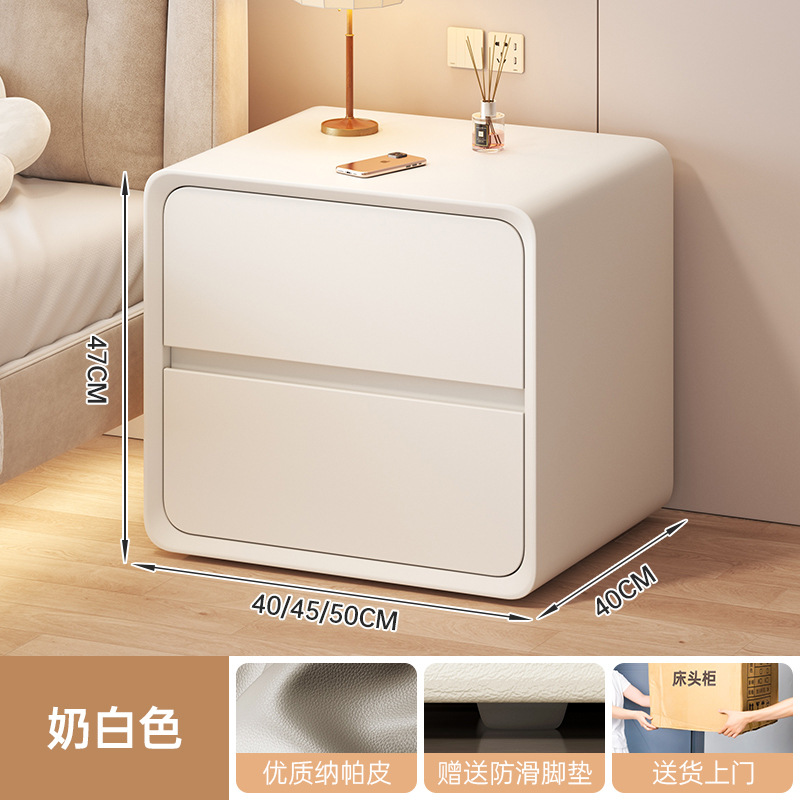 Tabernita de cabecera del dormitorio armario de almacenamiento doméstico pequeño 2025 nuevo estilo francés crema cama de aire armario estante