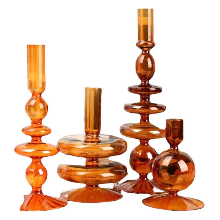 Decoración del hogar candelabro moderno minimalista candelabro de cristal francés retro candelabro modelo decoración de la habitación